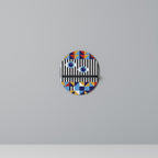 ABSTRACTION AND GEOMETRY Ovales Kunstregal in Schwarz