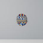 ABSTRACTION AND GEOMETRY Ovales Kunstregal in Eiche-Optik