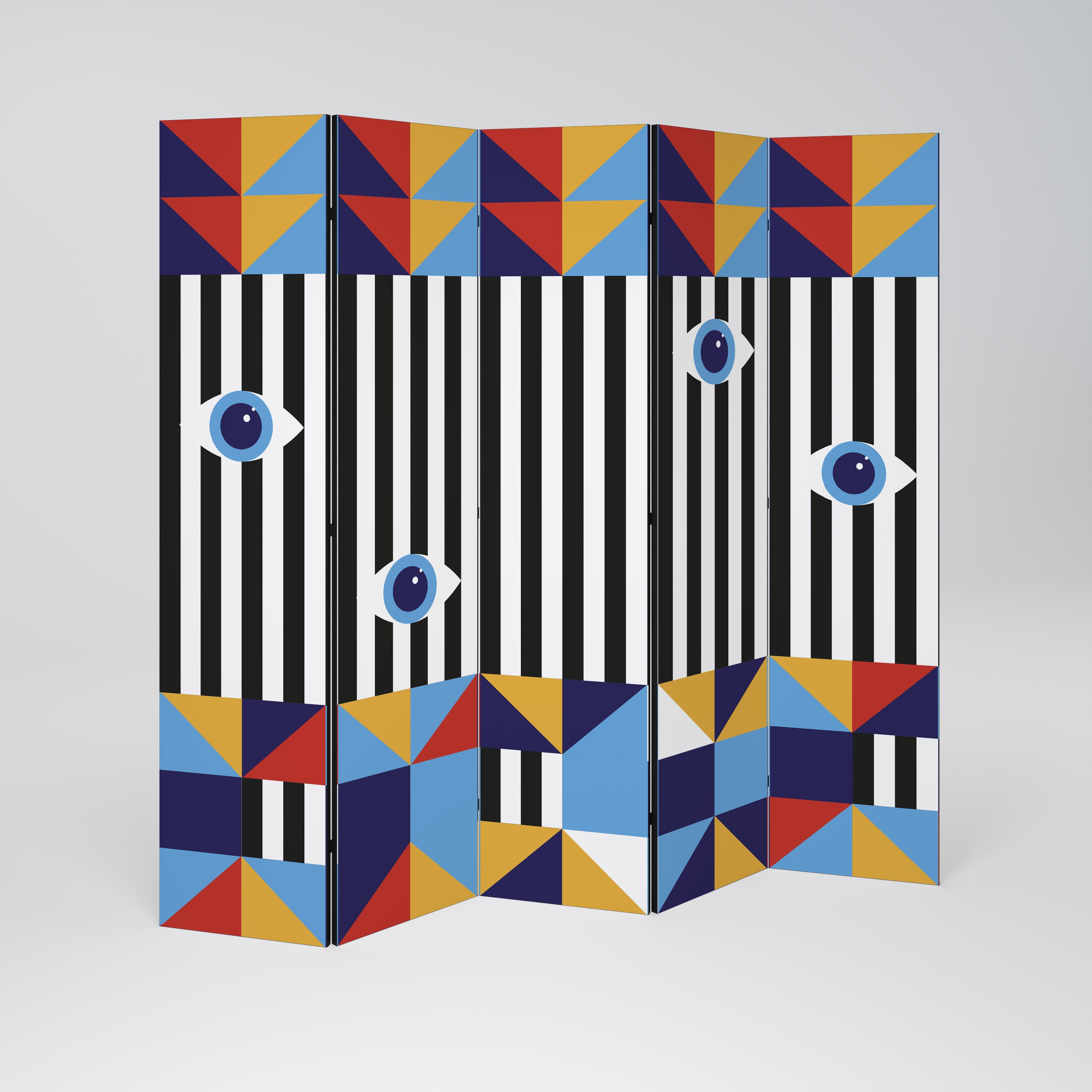 ABSTRACTION AND GEOMETRY 5-teiliger Paravent