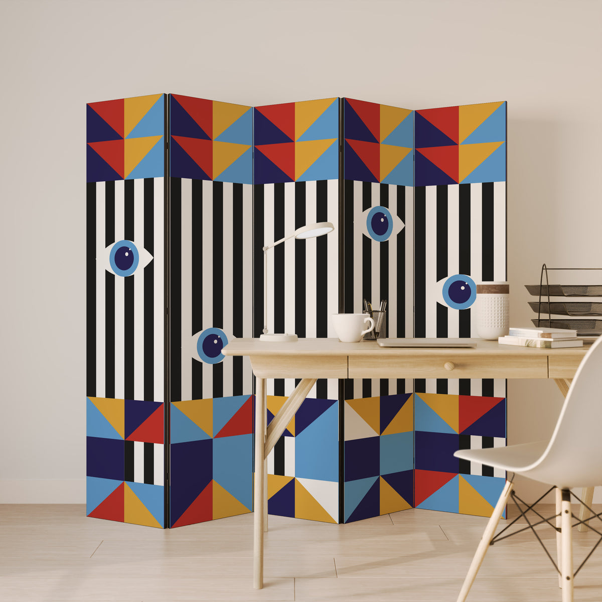 ABSTRACTION AND GEOMETRY 5-teiliger Paravent