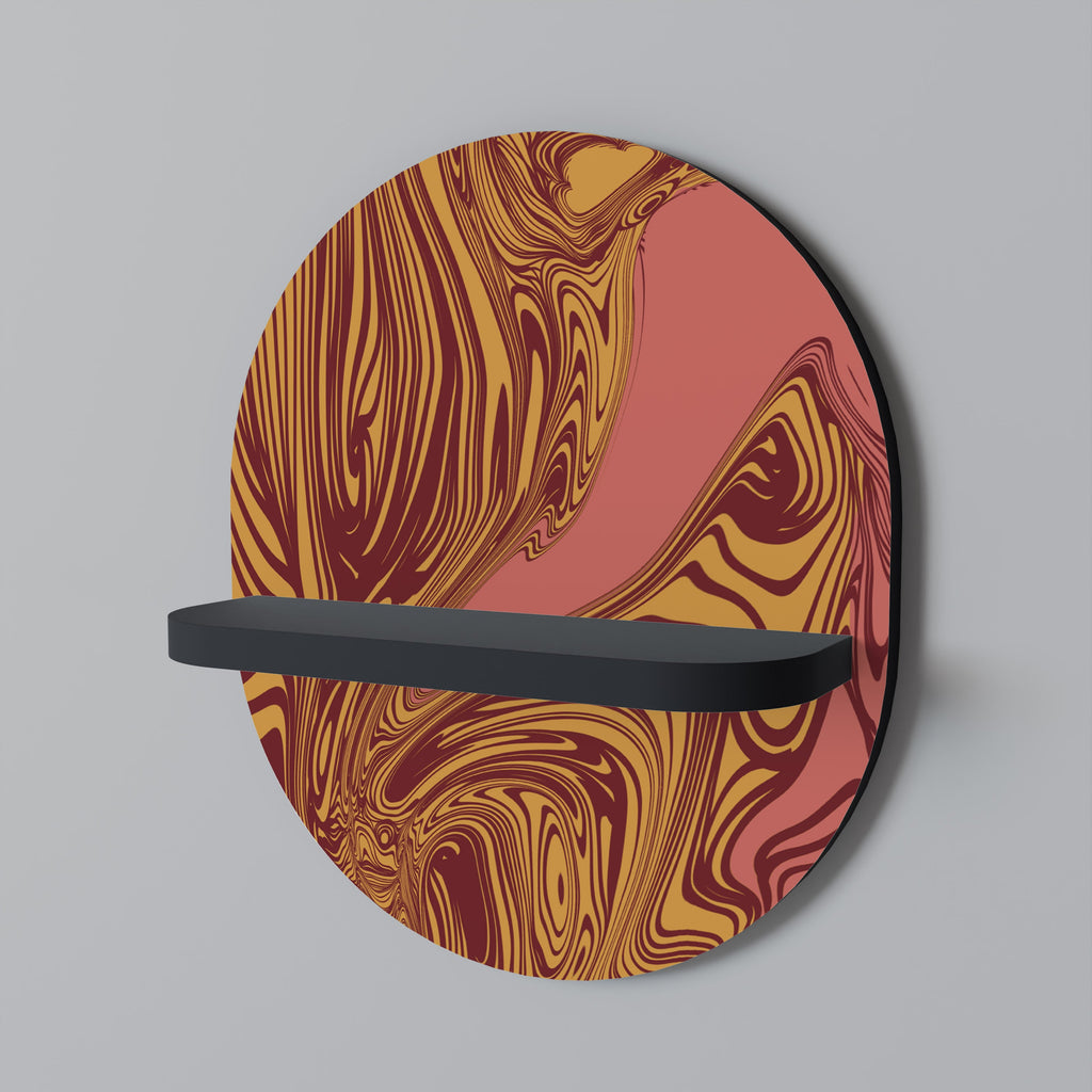 FLOATING THOUGHTS Ovales Kunstregal in Schwarz