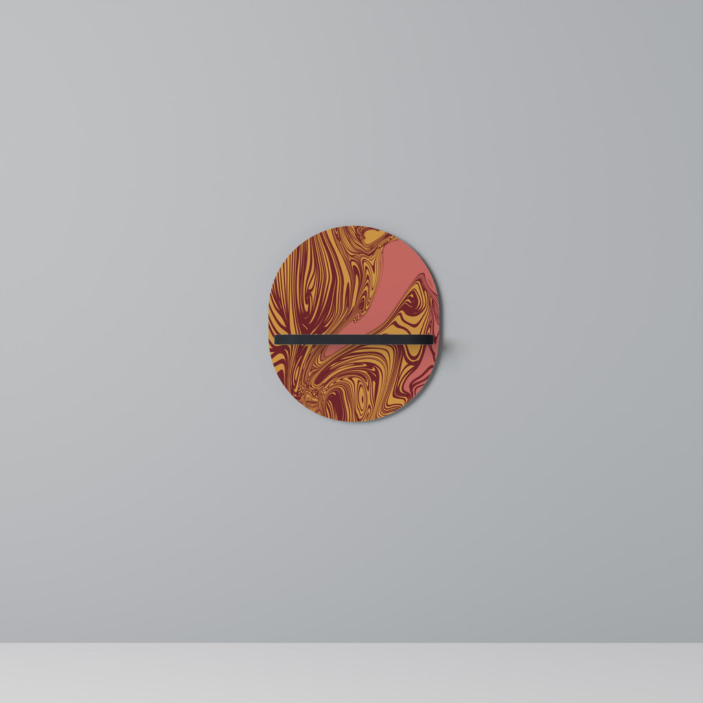 FLOATING THOUGHTS Ovales Kunstregal in Schwarz