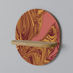 FLOATING THOUGHTS Ovales Kunstregal in Eiche-Optik