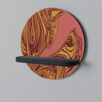 FLOATING THOUGHTS Rundes Kunstregal in Schwarz