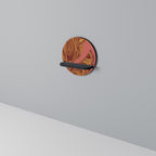 FLOATING THOUGHTS Rundes Kunstregal in Schwarz