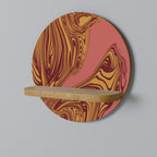 FLOATING THOUGHTS Round Art Shelf In Oak Effect