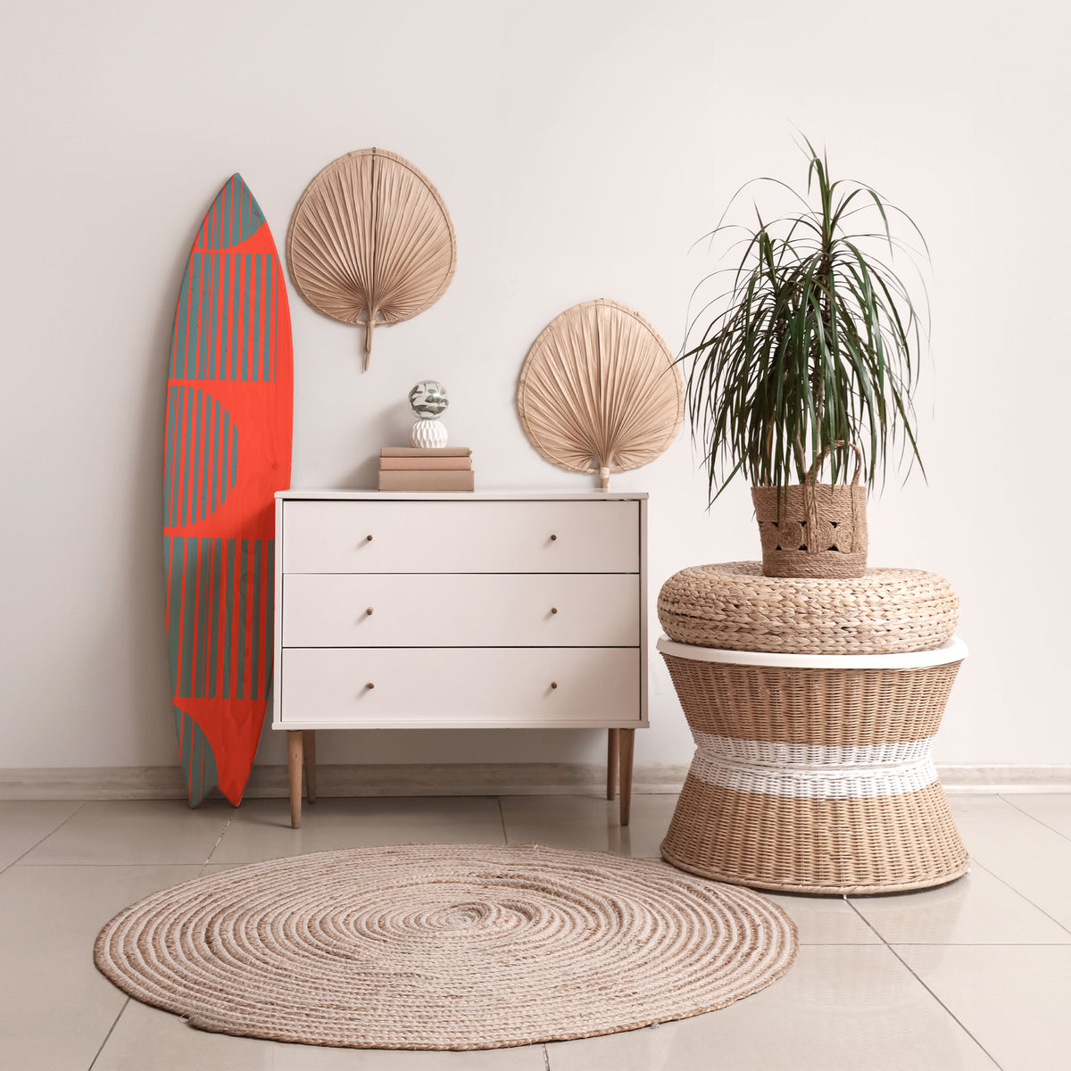 RISING GEOMETRY STARS Deko-Surfboard