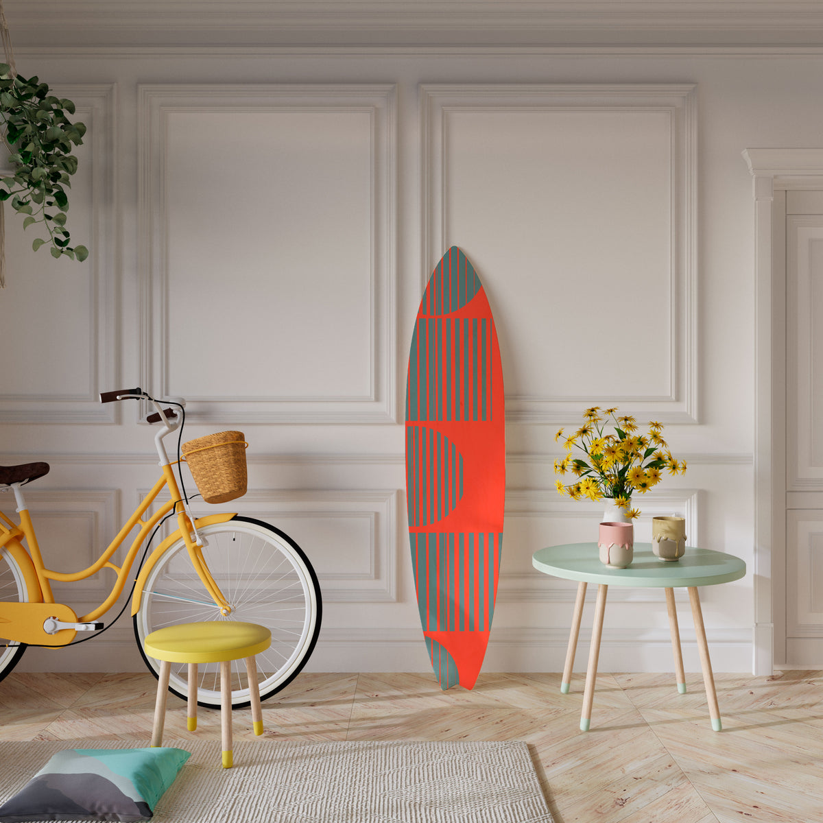 RISING GEOMETRY STARS Deko-Surfboard
