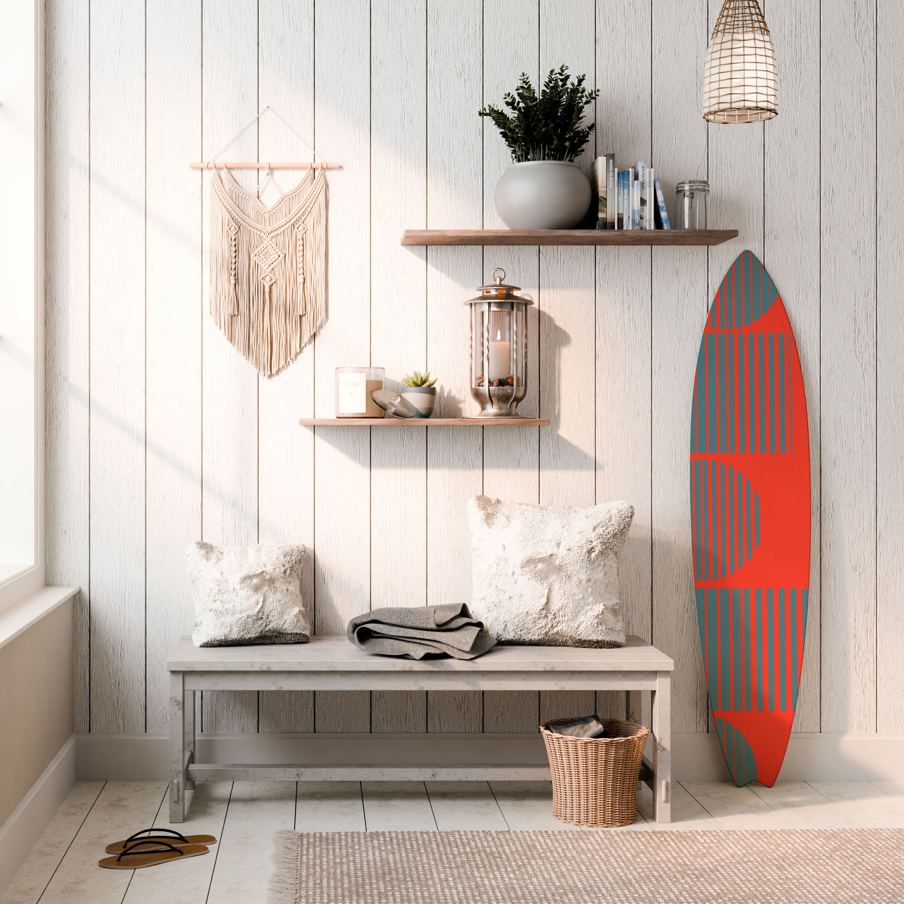 RISING GEOMETRY STARS Deko-Surfboard