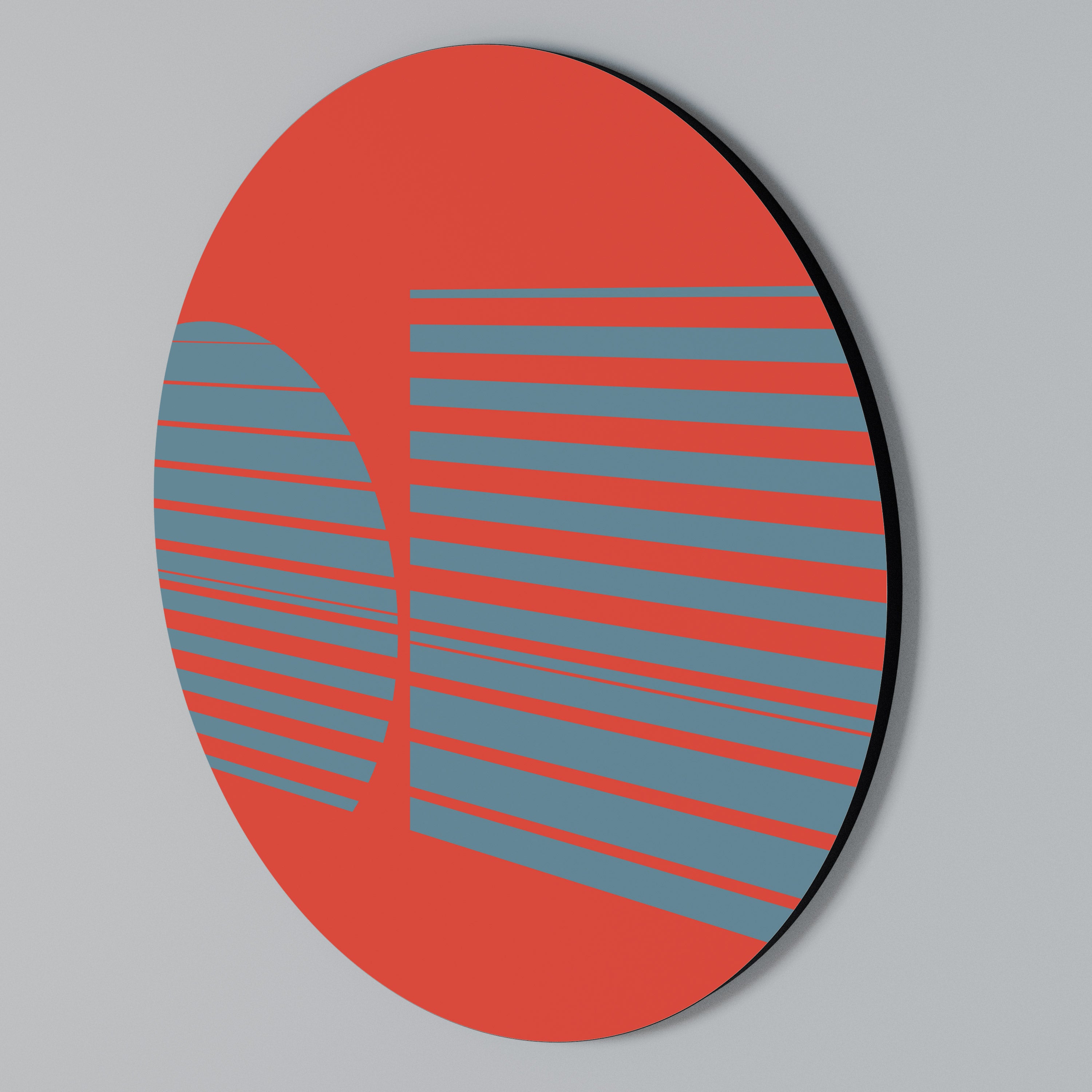 RISING GEOMETRY STARS Rundes Wandbild