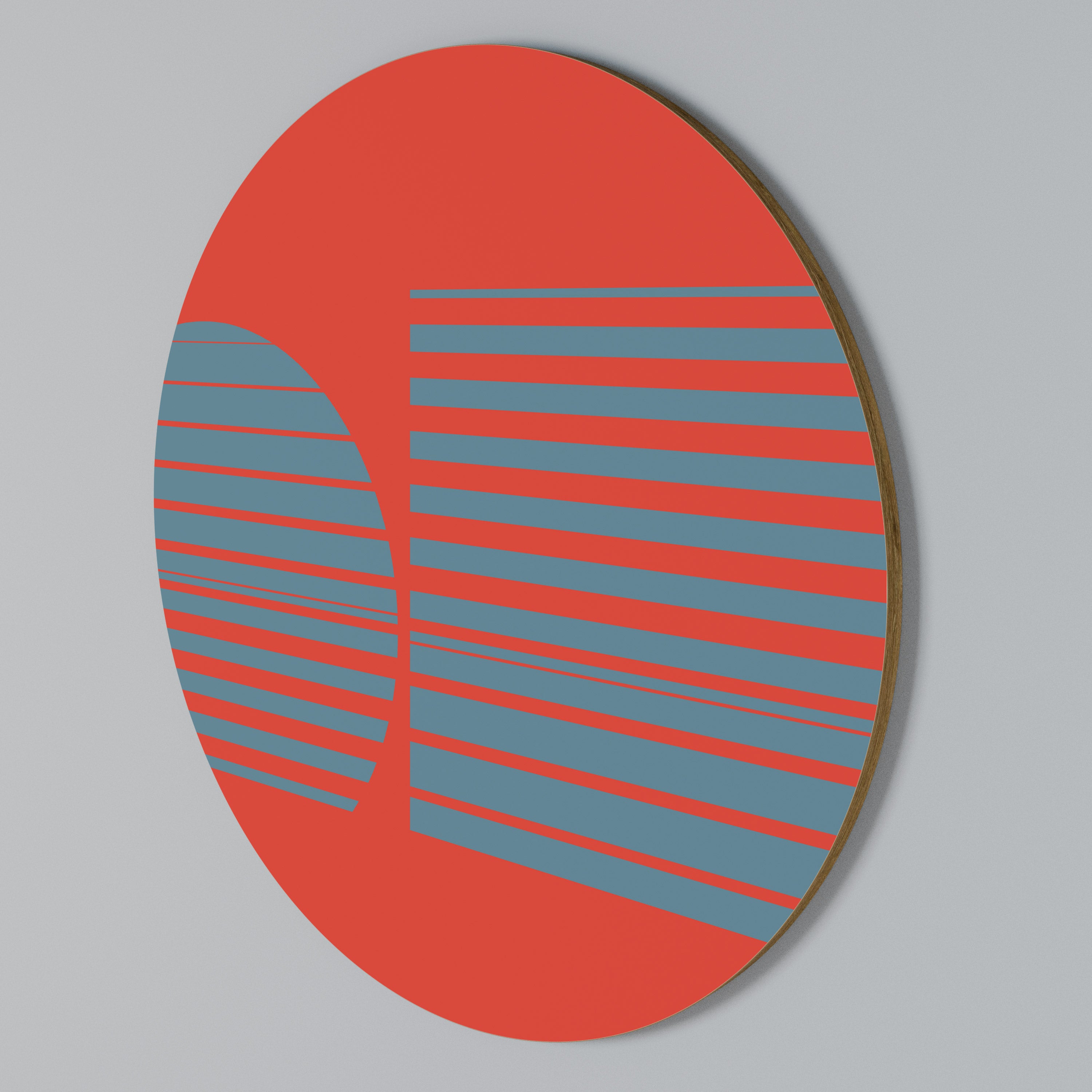 RISING GEOMETRY STARS Rundes Wandbild