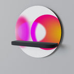 SYMPHONY OF COLORS Rundes Kunstregal in Schwarz