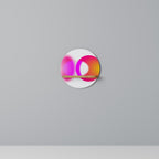 SYMPHONY OF COLORS Round Art Shelf In Oak Effect