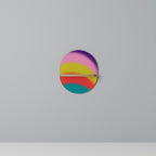 RAINBOW TIME Ovales Kunstregal in Eiche-Optik