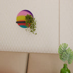 RAINBOW TIME Rundes Kunstregal in Schwarz