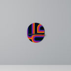 BLINDED BY THE LIGHTS Ovales Kunstregal in Schwarz