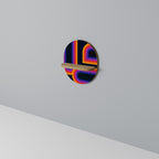 BLINDED BY THE LIGHTS Ovales Kunstregal in Eiche-Optik