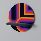 BLINDED BY THE LIGHTS Rundes Kunstregal in Schwarz