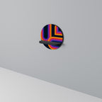 BLINDED BY THE LIGHTS Rundes Kunstregal in Schwarz