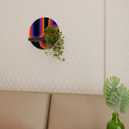 BLINDED BY THE LIGHTS Rundes Kunstregal in Schwarz