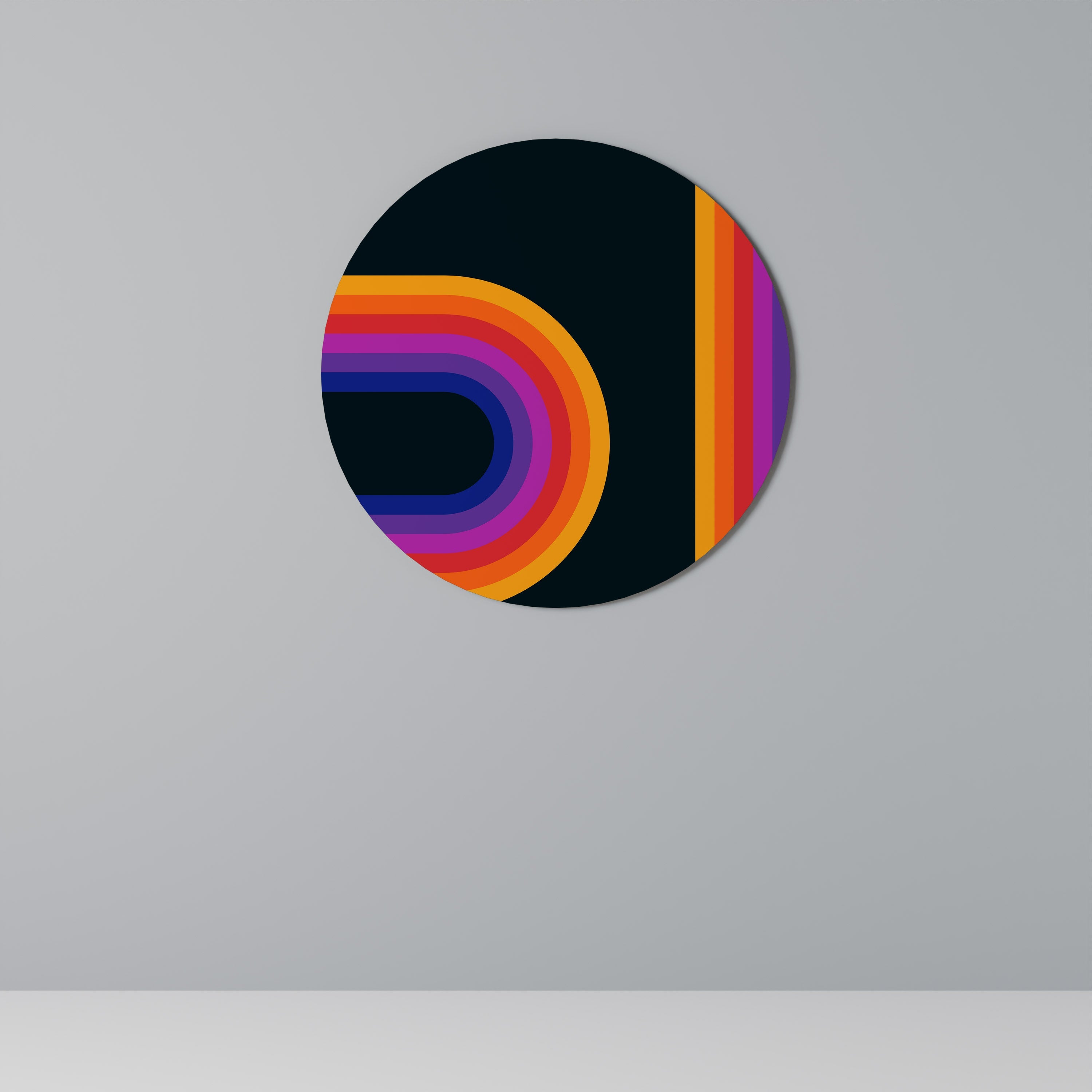 BLINDED BY THE LIGHTS Runde Wanddekoration Ø 69 cm