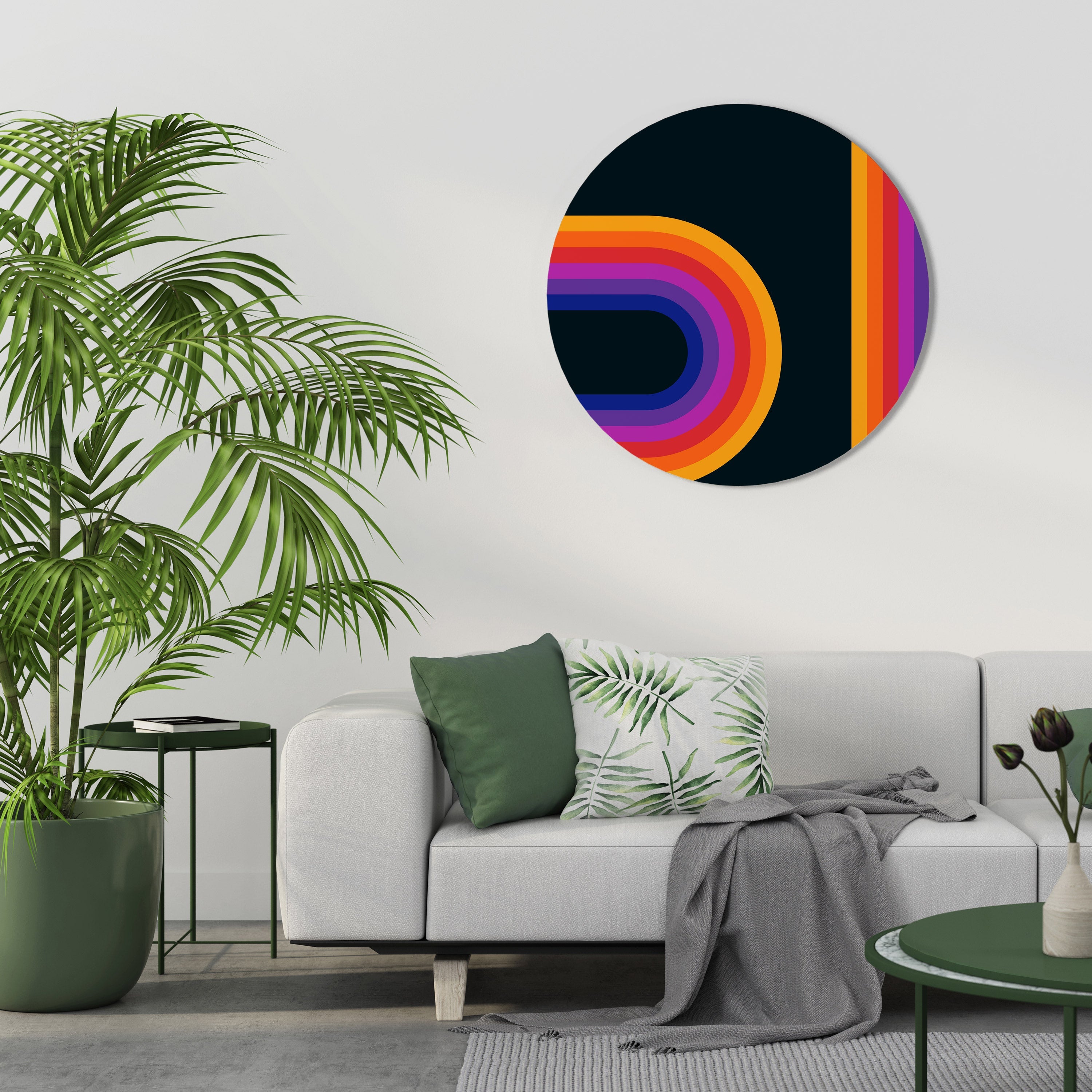 BLINDED BY THE LIGHTS Runde Wanddekoration Ø 69 cm