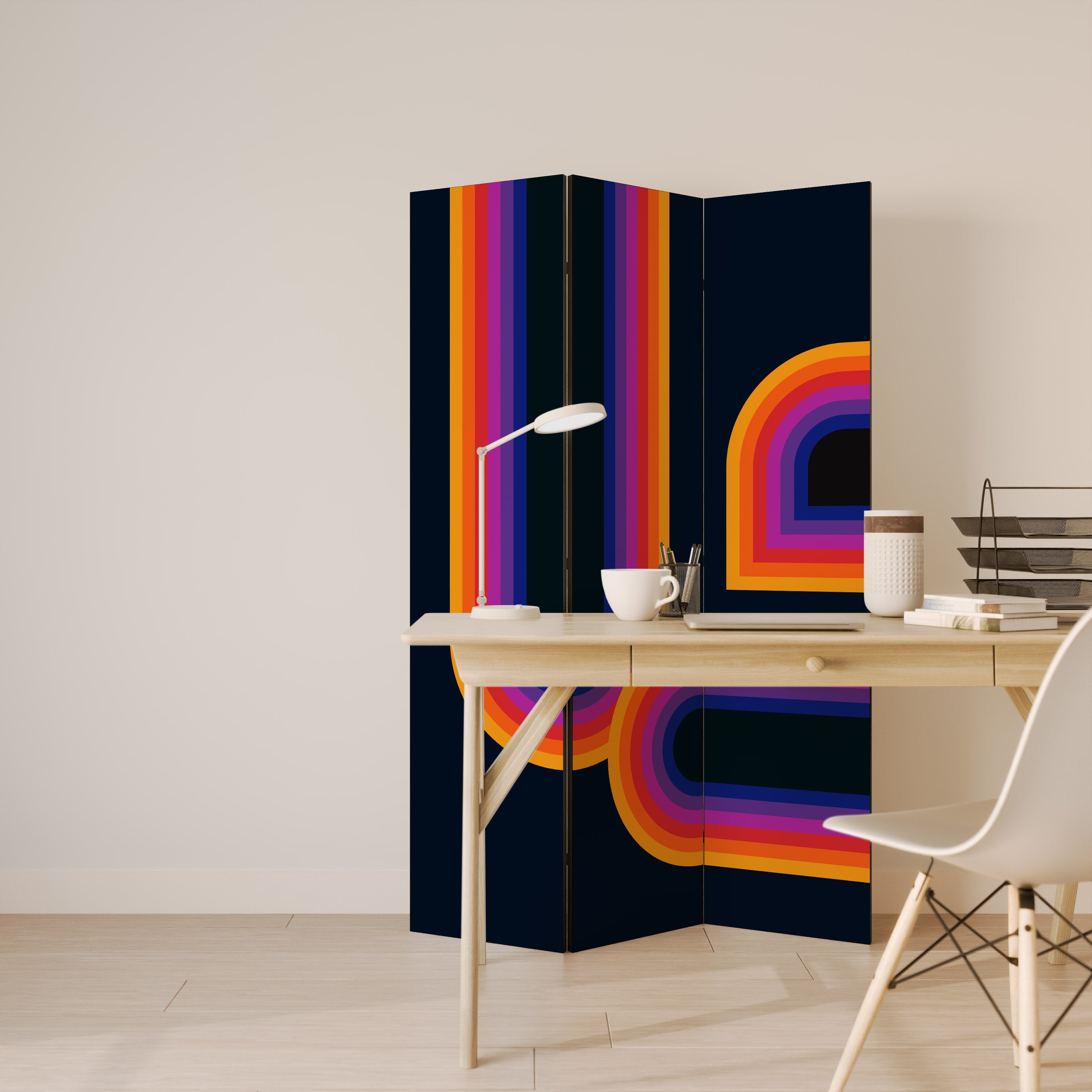 BLINDED BY THE LIGHTS 3-teiliger Paravent