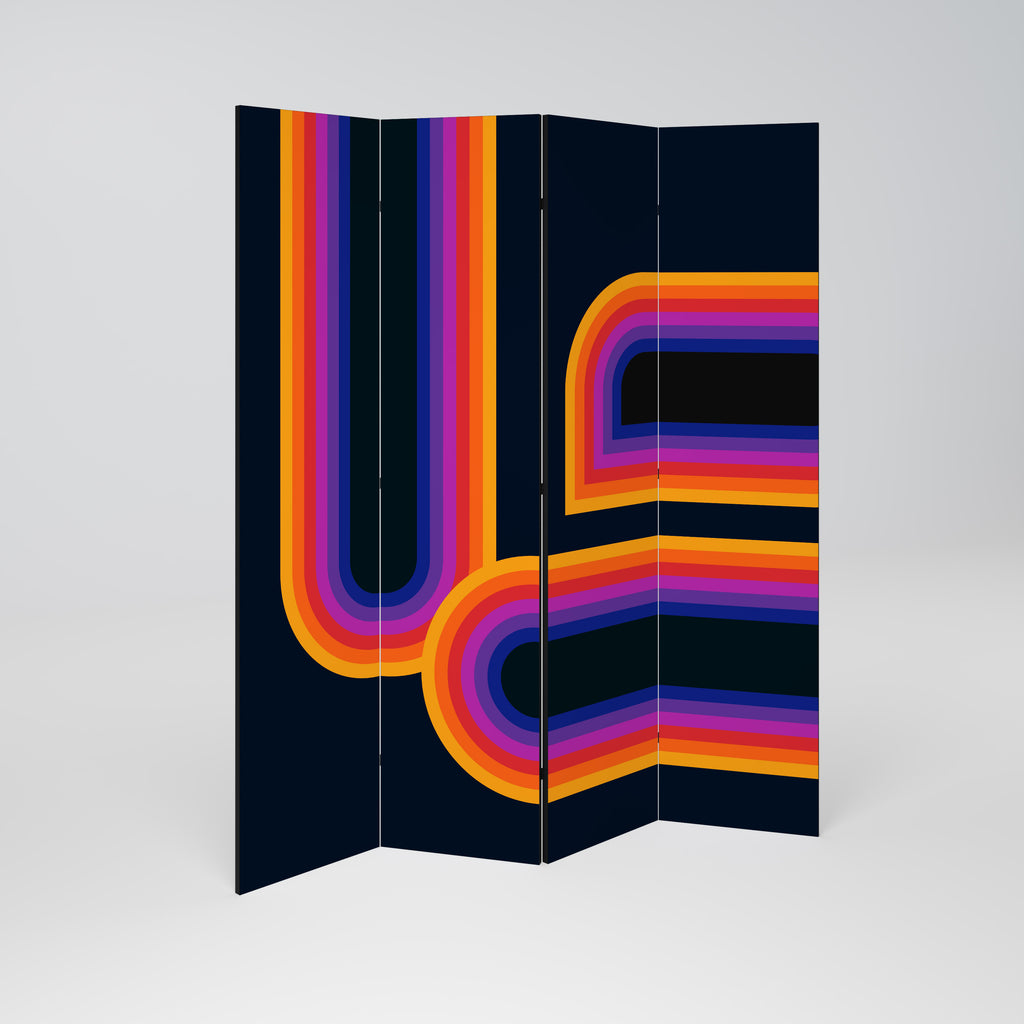 BLINDED BY THE LIGHTS 4-teiliger Paravent