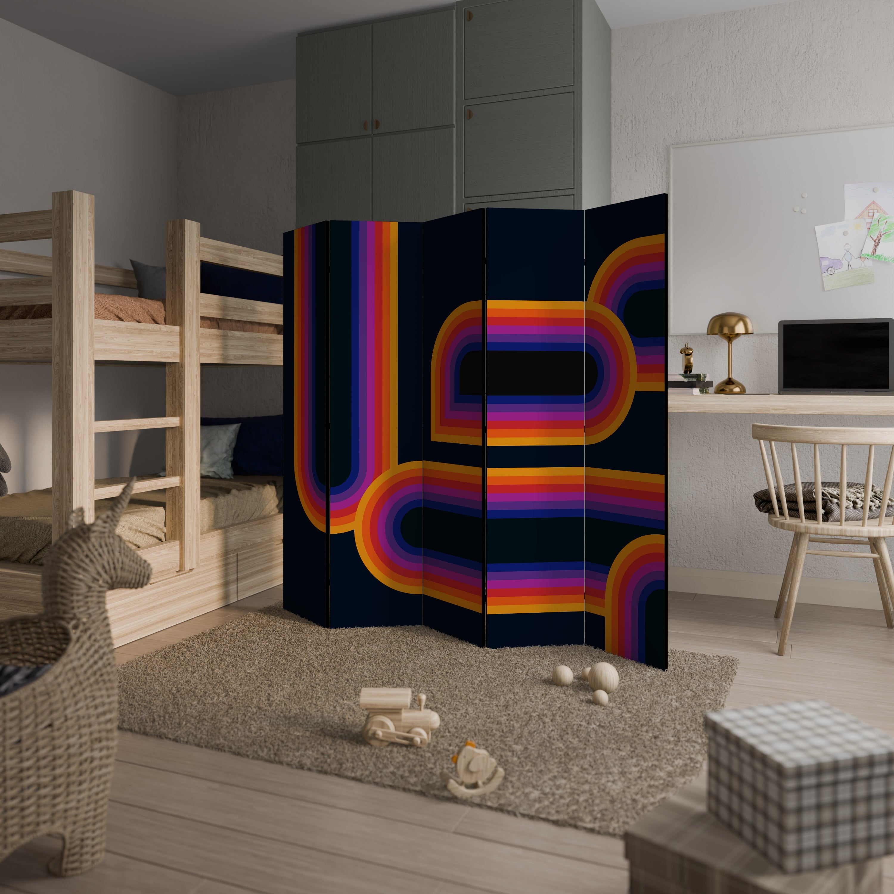 BLINDED BY THE LIGHTS 5-teiliger Paravent