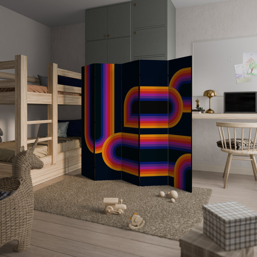 BLINDED BY THE LIGHTS Decorative 5-Panel Room Divider