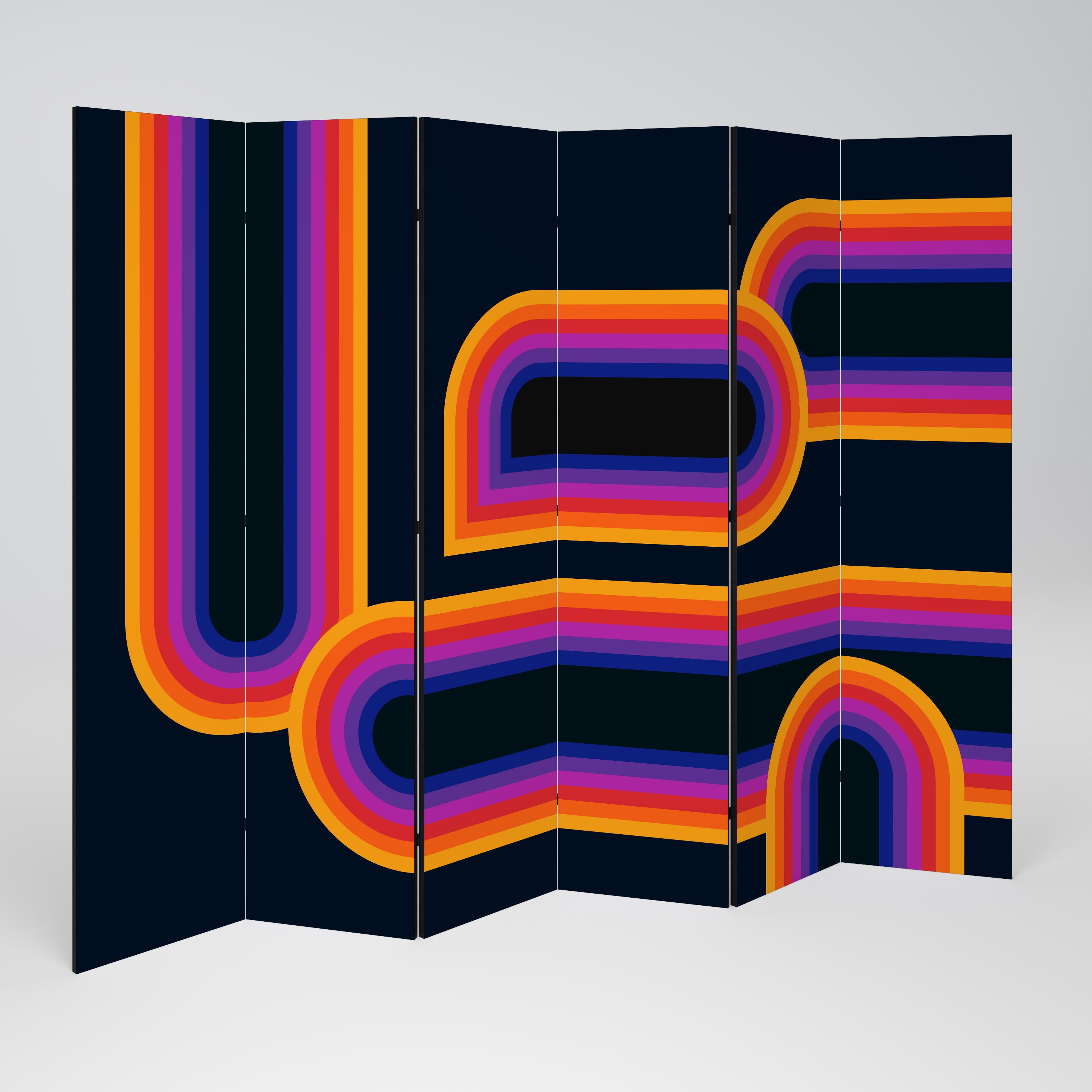 BLINDED BY THE LIGHTS 6-teiliger Paravent