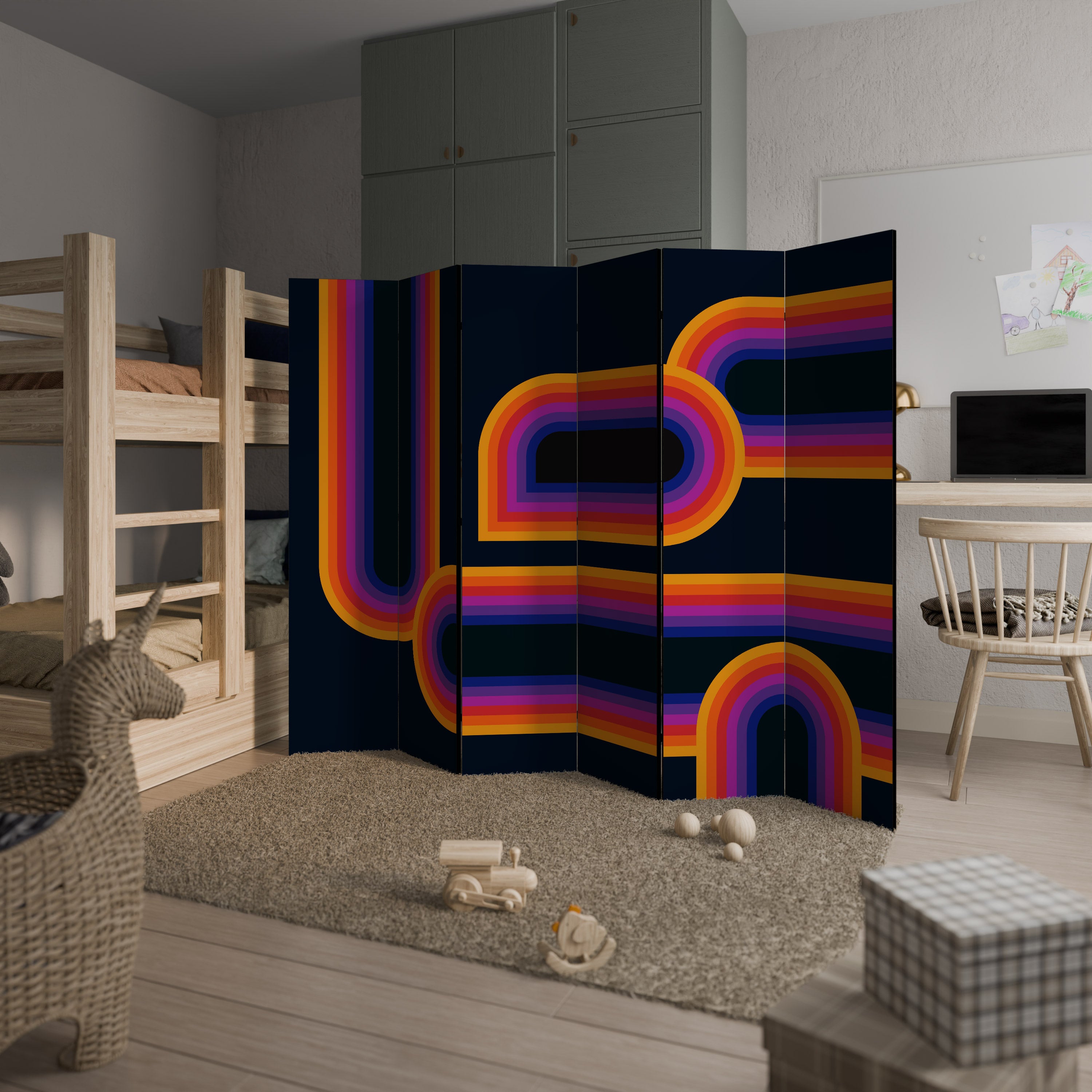 BLINDED BY THE LIGHTS 6-teiliger Paravent