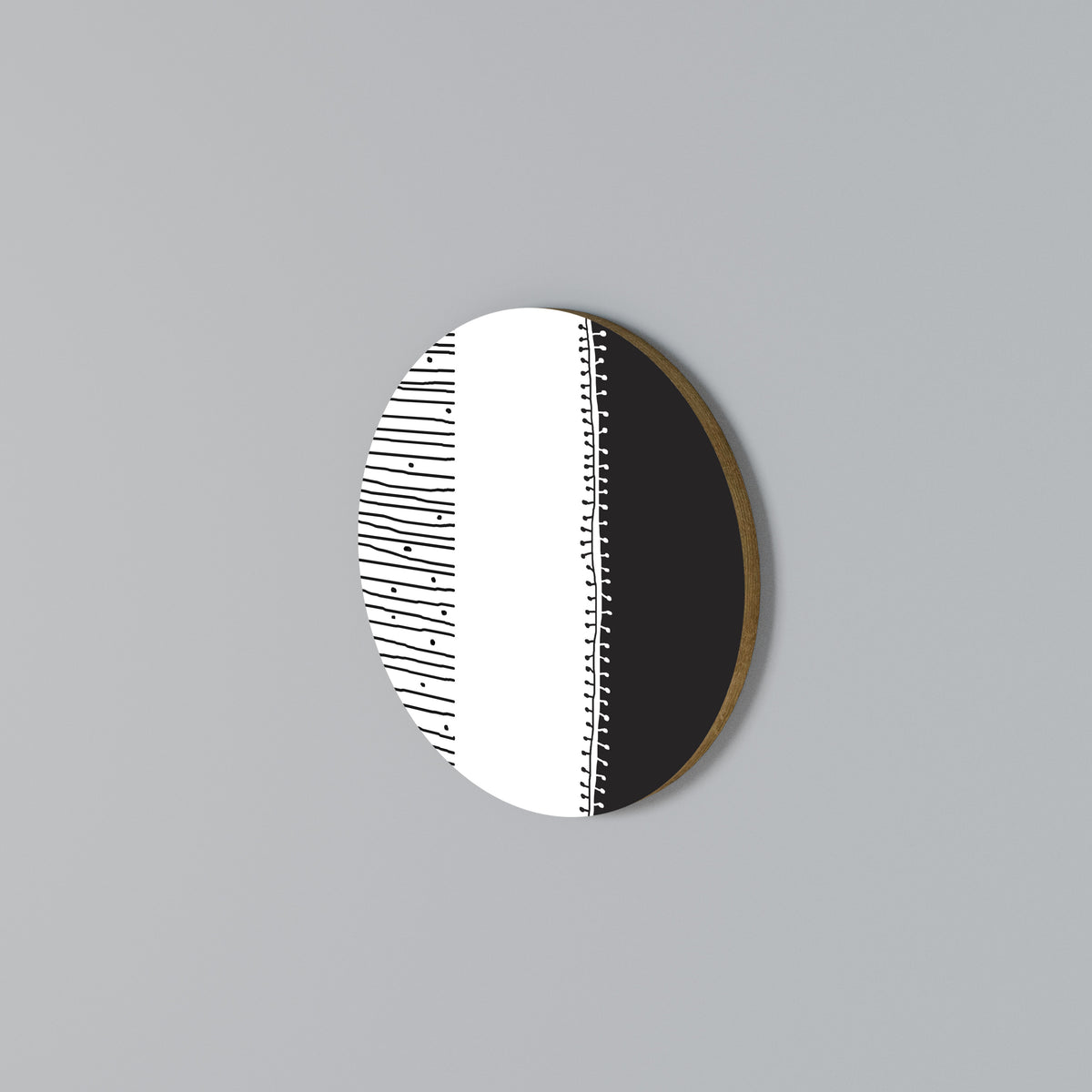 MONOCHROME MUSE Rundes Wandbild