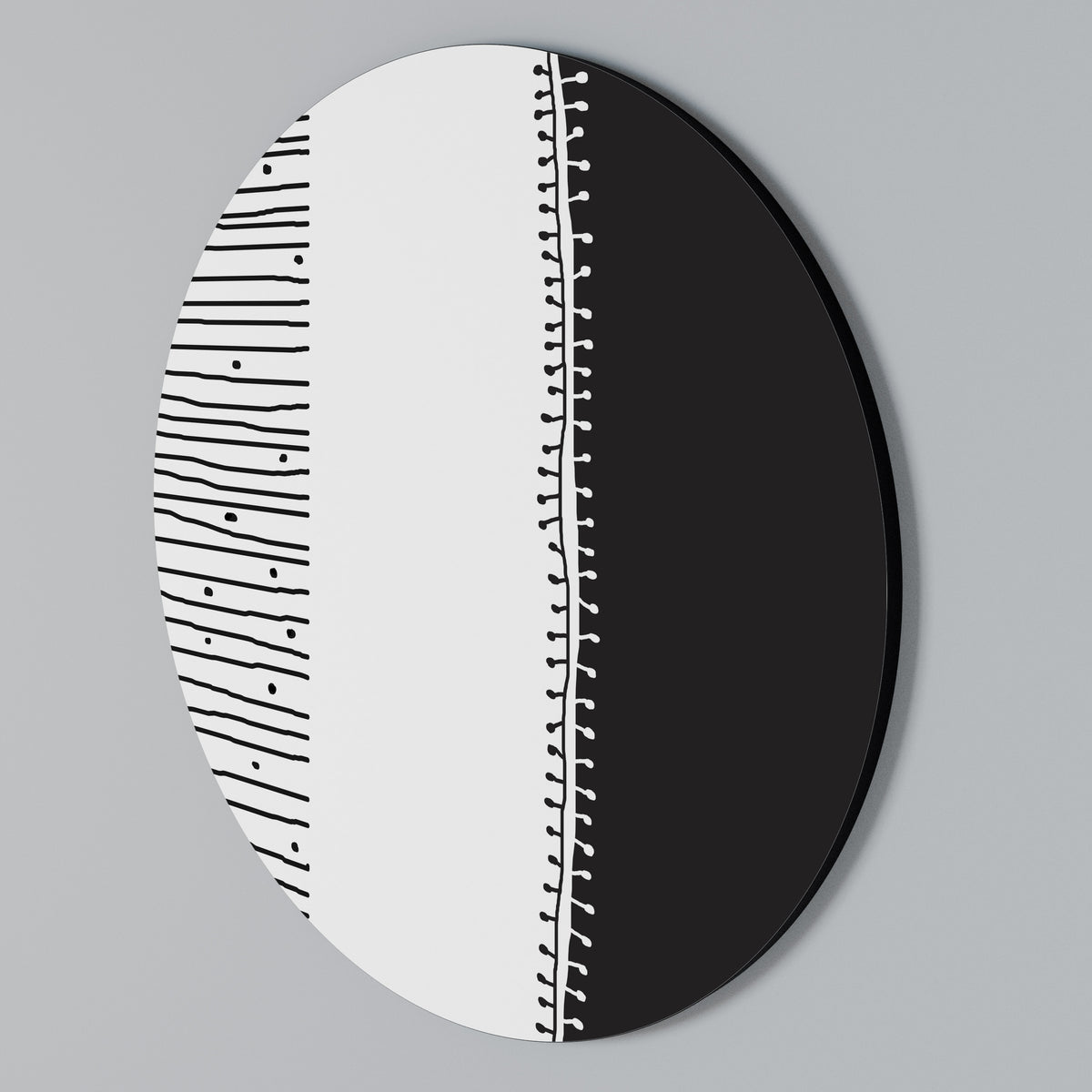 MONOCHROME MUSE Rundes Wandbild