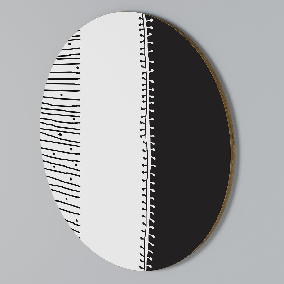 MONOCHROME MUSE Rundes Wandbild
