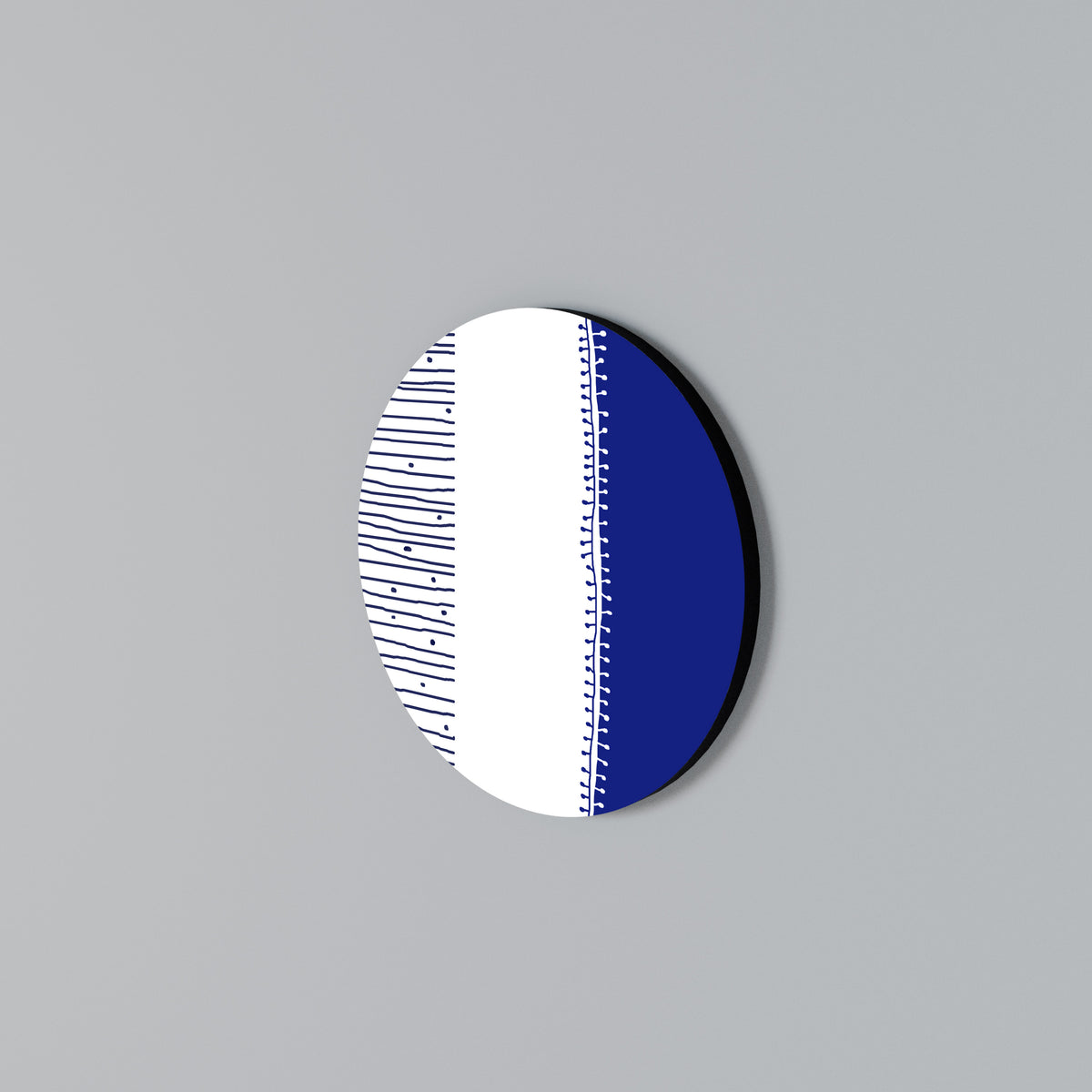 BLUE HARMONY DESIGN Rundes Wandbild