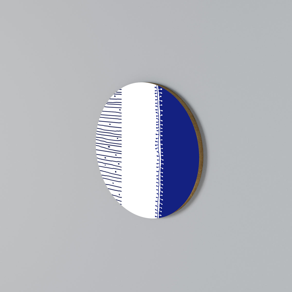 BLUE HARMONY DESIGN Rundes Wandbild