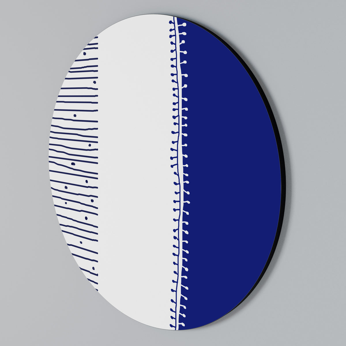 BLUE HARMONY DESIGN Rundes Wandbild