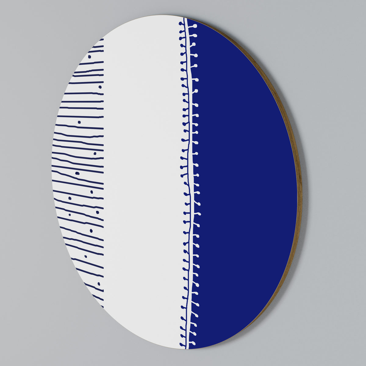 BLUE HARMONY DESIGN Rundes Wandbild