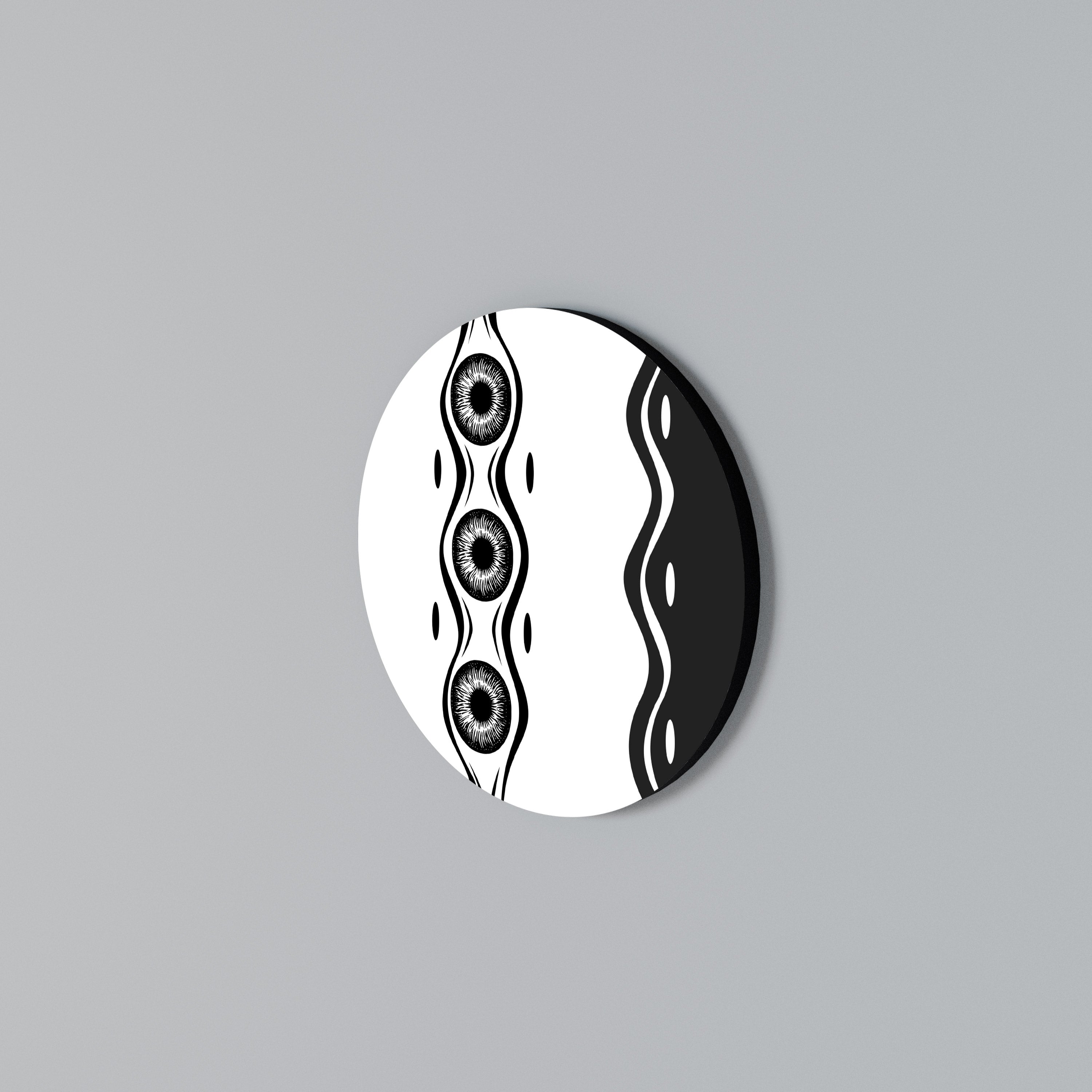 BOLD LINEAR DANCE Rundes Wandbild