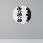 BOLD LINEAR DANCE Runde Wanddekoration Ø 69 cm