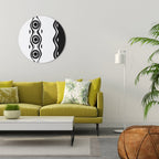 BOLD LINEAR DANCE Runde Wanddekoration Ø 69 cm