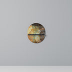 ANTIQUE AURA Ovales Kunstregal in Schwarz