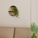 ANTIQUE AURA Ovales Kunstregal in Schwarz