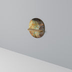 ANTIQUE AURA Ovales Kunstregal in Eiche-Optik