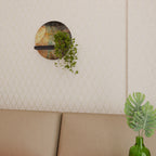 ANTIQUE AURA Rundes Kunstregal in Schwarz