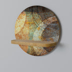 ANTIQUE AURA Rundes Kunstregal in Eiche-Optik