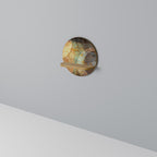 ANTIQUE AURA Rundes Kunstregal in Eiche-Optik