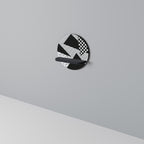 GEMOETRIC MONOCHROME Rundes Kunstregal in Schwarz