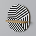 LATTICE LINES Ovales Kunstregal in Eiche-Optik